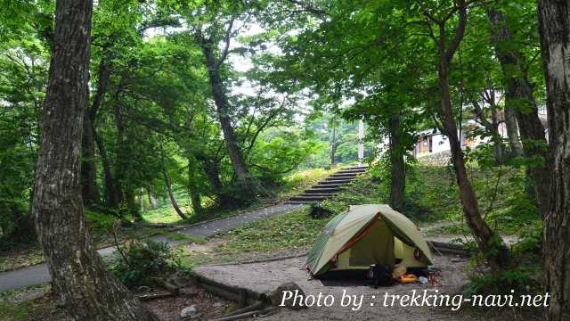 大山 下山 キャンプ場 テント