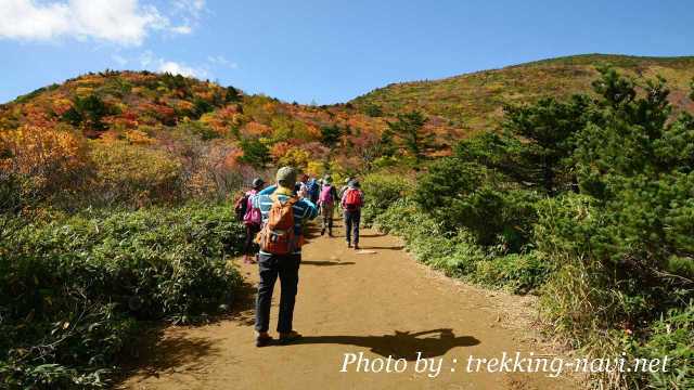 安達太良山 登山 トレッキング 紅葉