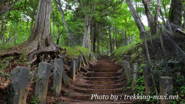 男体山 登山 階段