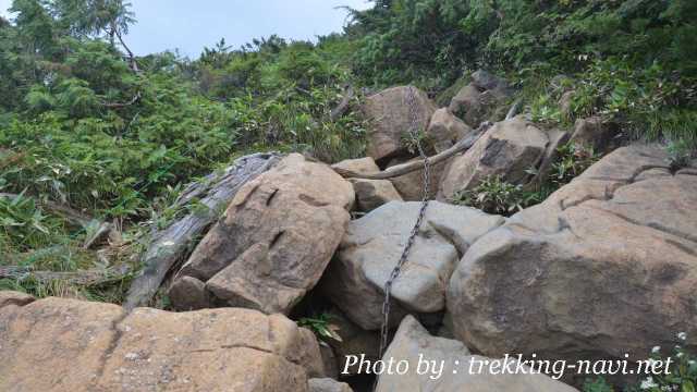 至仏山 鎖場 登山