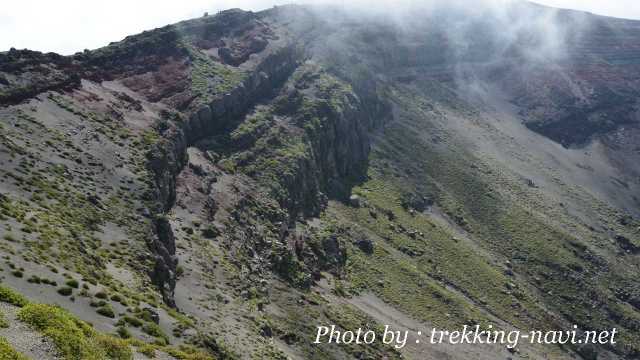 火山 火口 登山